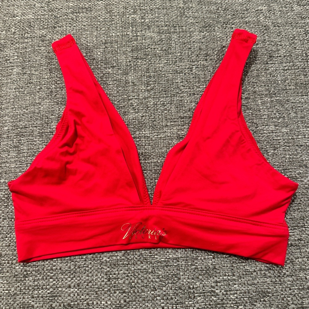 Victoria's Secret Bright Red Wireless Plunge Bralette